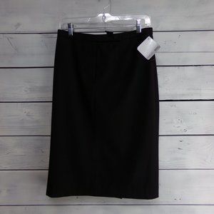 NWT Focus 2000-Black Polyester Pencil Skirt Size 4